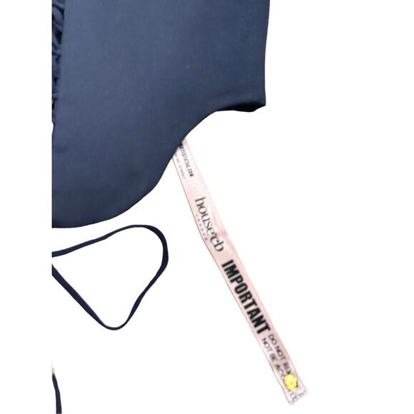 House of CB London Corset Lace Up Zip Back Stretch Navy Women's Size Large - Picture 2 of 9